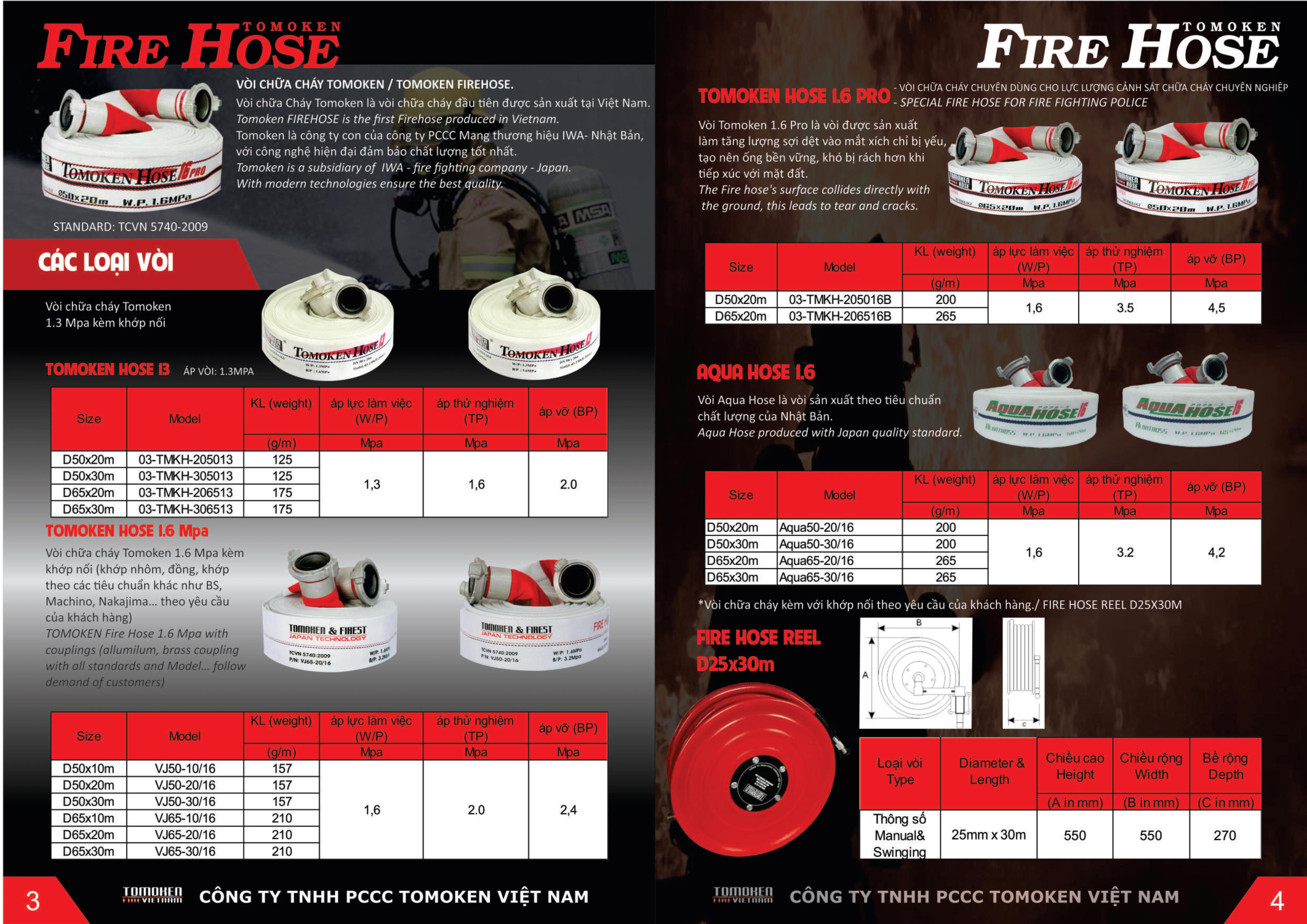 Cataloge thiết bị chữa cháy Tomoken Việt Nam - Nhật Bản