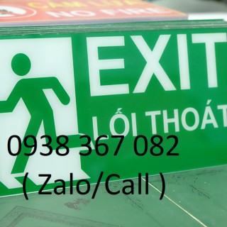 Bảng chỉ dẫn lối thoát hiểm Exit bằng mica