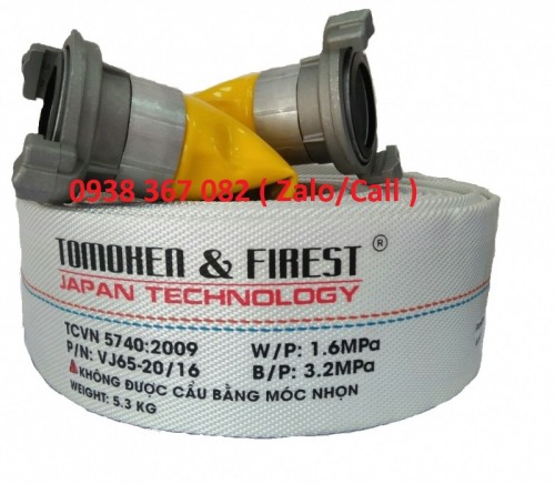 Vòi chữa cháy Tomoken D65 x 20m x 1.6Mpa FIREST VJ65-20/16